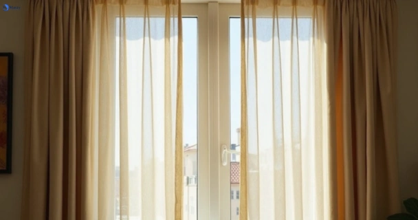 Dusty and dull curtains in nudgee before steam cleaning
